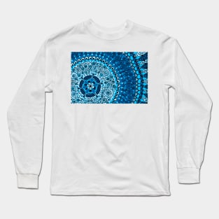 Blue Mandala Long Sleeve T-Shirt